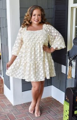 Flying Tomato - AD2441-PP - 102521 DRESSES Treat Her Right Dress - Cream