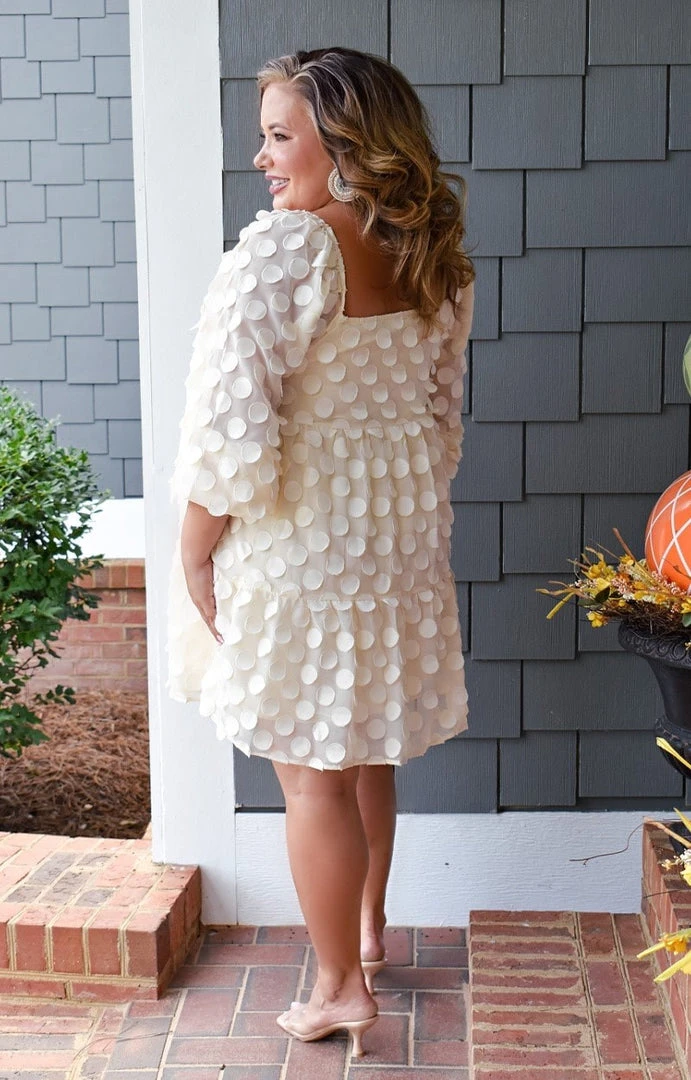 Flying Tomato - AD2441-PP - 102521 DRESSES Treat Her Right Dress - Cream