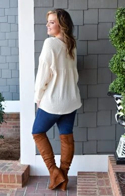 Davi & Dani - DT10526 - 12222 Can't Wait Any Longer Top - Cream