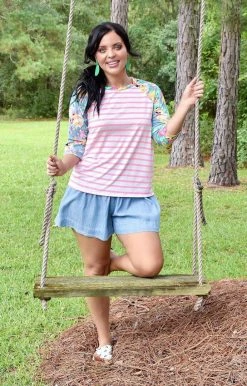 TCEC - CP9389 - 7621 Caught By Surprise Denim Shorts BOTTOMS