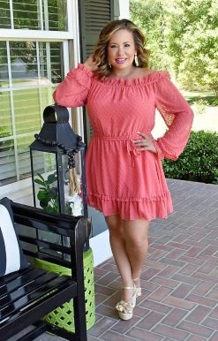 Heimish - HD1121 - 42222 Totally Worth It Dress - Coral DRESSES