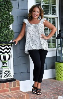 Staccato - 18608A-PP - 71422 Give You Time Print Top - White