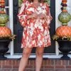 Flying Tomato - ID18363-PP - 102421 Call Me Sweetie Floral Dress - Rust
