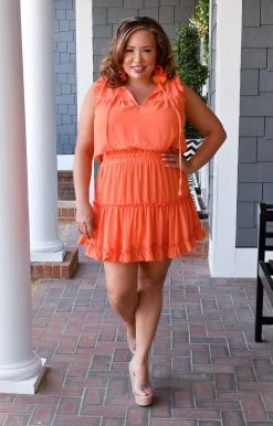 Adrienne - 2486S - 2322 DRESSES Making Magic Dress - Orange