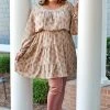 Cozy Casual - YD1230C - 112521 Country Roads Floral Dress - Cream DRESSES