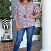 Staccato - 18546B-PP - 62522 TOPS Take You There Floral Top - Multi