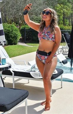 Unique Vintage - CZ200 - 33022 Bon Voyage Floral Bikini Bottom - Black/Multi SWIMWEAR