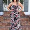 Heimish - BL-ED5008-15 - 4422 DRESSES Romantic Feelings Floral Maxi Dress - Black