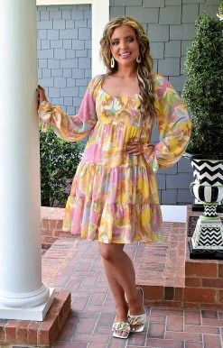 Flying Tomato - ID18619-PP - 42922 Always Classy Print Dress - Multi