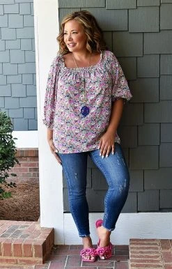 Staccato - 18546B-PP - 62522 TOPS Take You There Floral Top - Multi