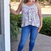 Staccato - 18392A-PP - 22522 Brighten Your Life Floral Top - Ivory/Multi