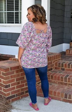 Staccato - 18546B-PP - 62522 TOPS Take You There Floral Top - Multi