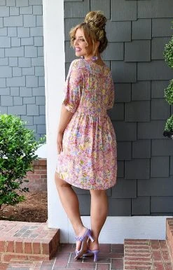 Andree - 8743-15 - 5922 DRESSES Awaiting Answers Print Dress - Multi