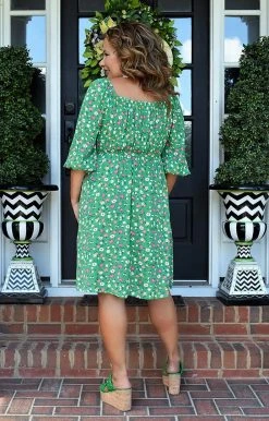 First Love - D11813 - 72122 DRESSES Make Your Life Easy Floral Dress - Green