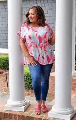 Andree - 15007-3 - 31622 Leave It To Me Print Top - Multi TOPS