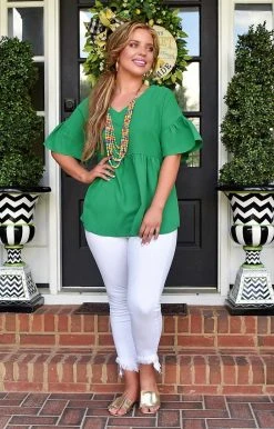 Lime N Chili - MO9076D - 6322 TOPS One Way Trip Top - Kelly Green