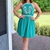 First Love - ID175 - 72522 Destined For Romance Embroidered Dress - Kelly Green
