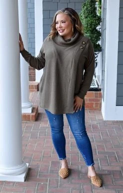 Staccato - 53128PP - 11322 Innocent Fun Sweater - Olive TOPS