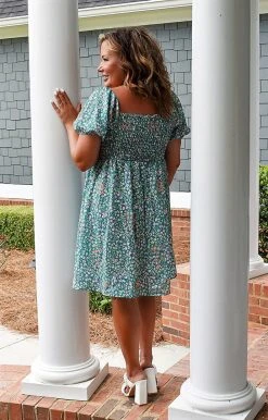 First Love - D1141 - 71122 Weekend Brunch Floral Dress - Green/Multi DRESSES