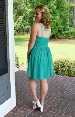 First Love - ID175 - 72522 Destined For Romance Embroidered Dress - Kelly Green