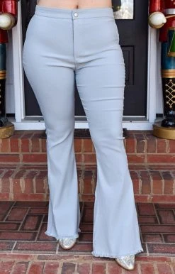 HeySon - EP1009PD - 1122 Keeping It Casual Flare Pants - Slate BOTTOMS