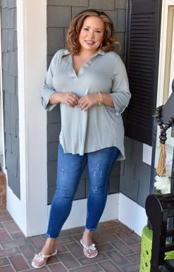 Heimish - BL-ST1002S - 21522 Around The Clock Top - Sage