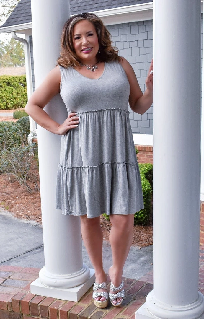 Heimish - BL-SD1286S - 22022 Once Upon A Time Dress - Heather Gray