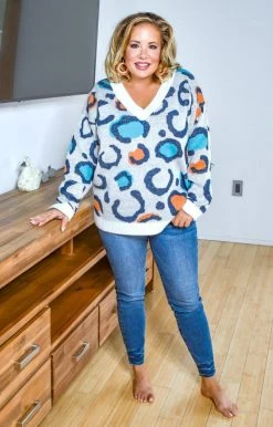 Andree - P17436-PP - 102020 Sweaters Do What I Want Leopard Print Sweater