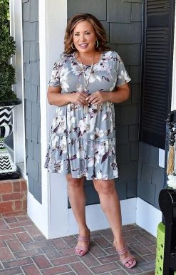 Heimish - BL-SD1197-18 - 32522 DRESSES Always My Favorite Floral Dress - Slate