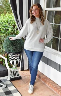 Staccato - 53238PP - 11222 TOPS Pursue Your Passion Sweater - Heather Gray