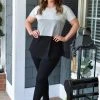 Heimish - BL-ST1172-10 - 3922 TOPS Feels Like A Dream Colorblock Top - Gray/Black