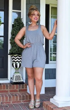 HeySon - HB9073PD - 5622 BOTTOMS Admired By You Romper - Gray