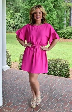 First Love - D11648 - 71822 Stepping Out Dress - Hot Pink