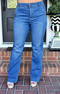 Boom Boom Jeans - MVL20709Z - 4622 Glamour Girl Mid-Rise Flare Jeans BOTTOMS