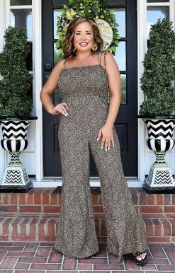 Vision - JP117PP - 62022 New Found Love Leopard Jumpsuit BOTTOMS