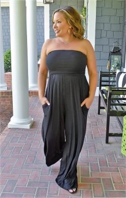 Heimish - SP1121-10 - 43022 So Sophisticated Jumpsuit - Black BOTTOMS