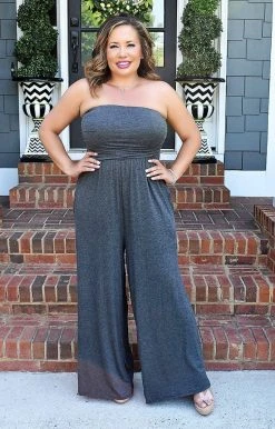 Heimish - SP1121-10 - 5322 BOTTOMS So Sophisticated Jumpsuit - Charcoal