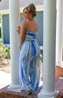 Main Strip - CR71120 - 51322 I'm A Heartbreaker Tie Dye Jumpsuit