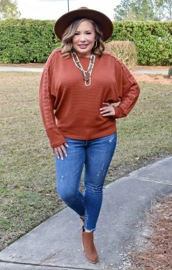 143 Story - TB2006-PP - 11322 TOPS Can't Forget You Top - Burnt Orange