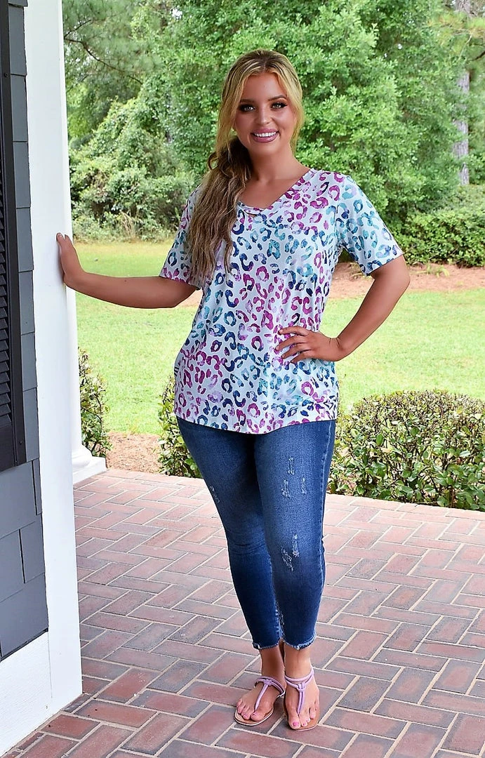 Heimish - ST2157-10 - 71122 Up For Anything Leopard Top TOPS