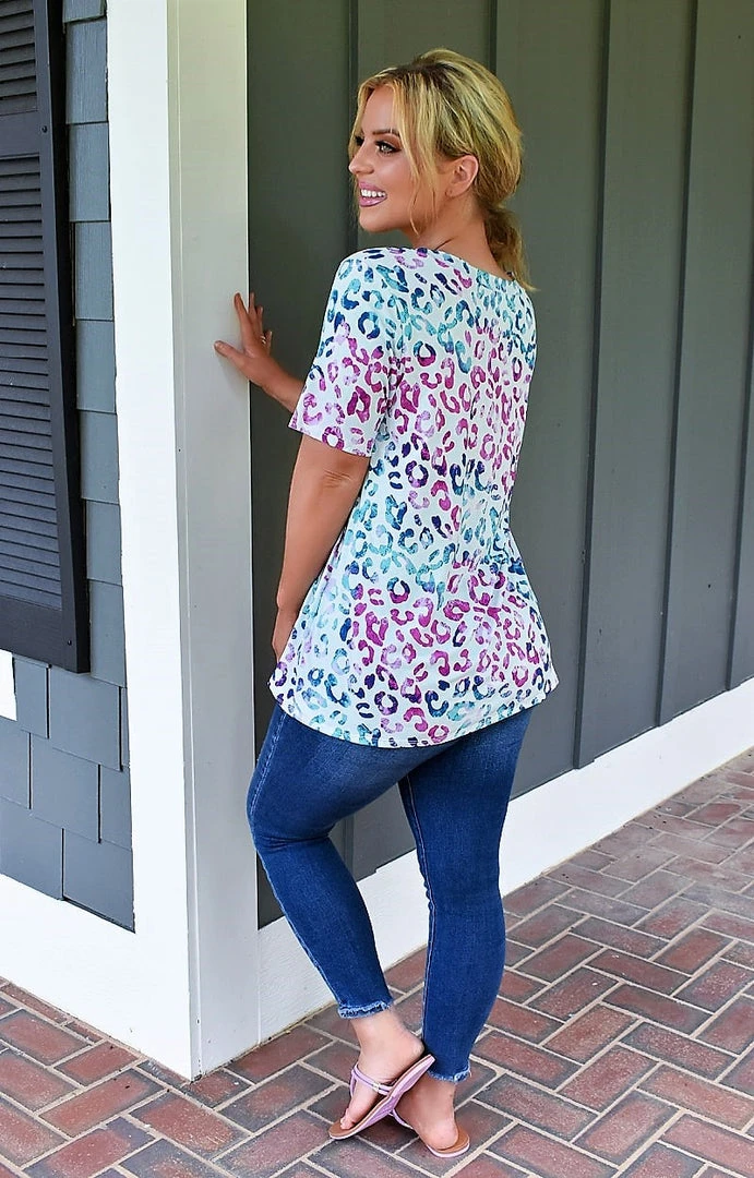 Heimish - ST2157-10 - 71122 Up For Anything Leopard Top TOPS