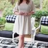 White Birch - D73184XL - 12422 DRESSES Casual Confidence Linen Dress - Oatmeal
