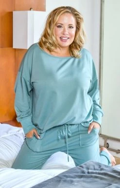 Main Strip - LT32422XX - 101220 Time To Relax Pullover - Mineral Blue