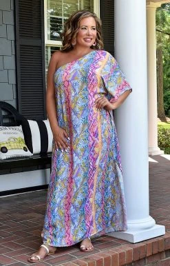 Andree - D10184 - 62722 DRESSES Don't Be Dramatic Snake Print Maxi Dress