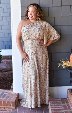 Main Strip - LD51626 - 103121 Kiss It Goodbye Print Maxi Dress DRESSES