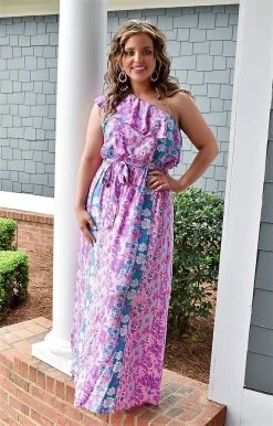 Andree - D10088 - 32022 Getting The Attention Floral Maxi Dress - Multi