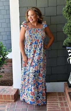 Southern Grace - 6807E - 52322 DRESSES All The Allure Floral Maxi Dress - Multi