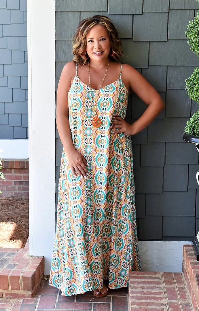 Andree - 94345-32 - 62922 DRESSES Unforgettable Moments Print Maxi Dress - Multi