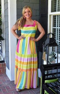 Flying Tomato - ID18664-PP - 7222 DRESSES Fancy You Print Maxi Dress - Multi