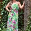Spin USA - D3646 - 52422 DRESSES Keep Up With Me Floral Maxi Dress - Green